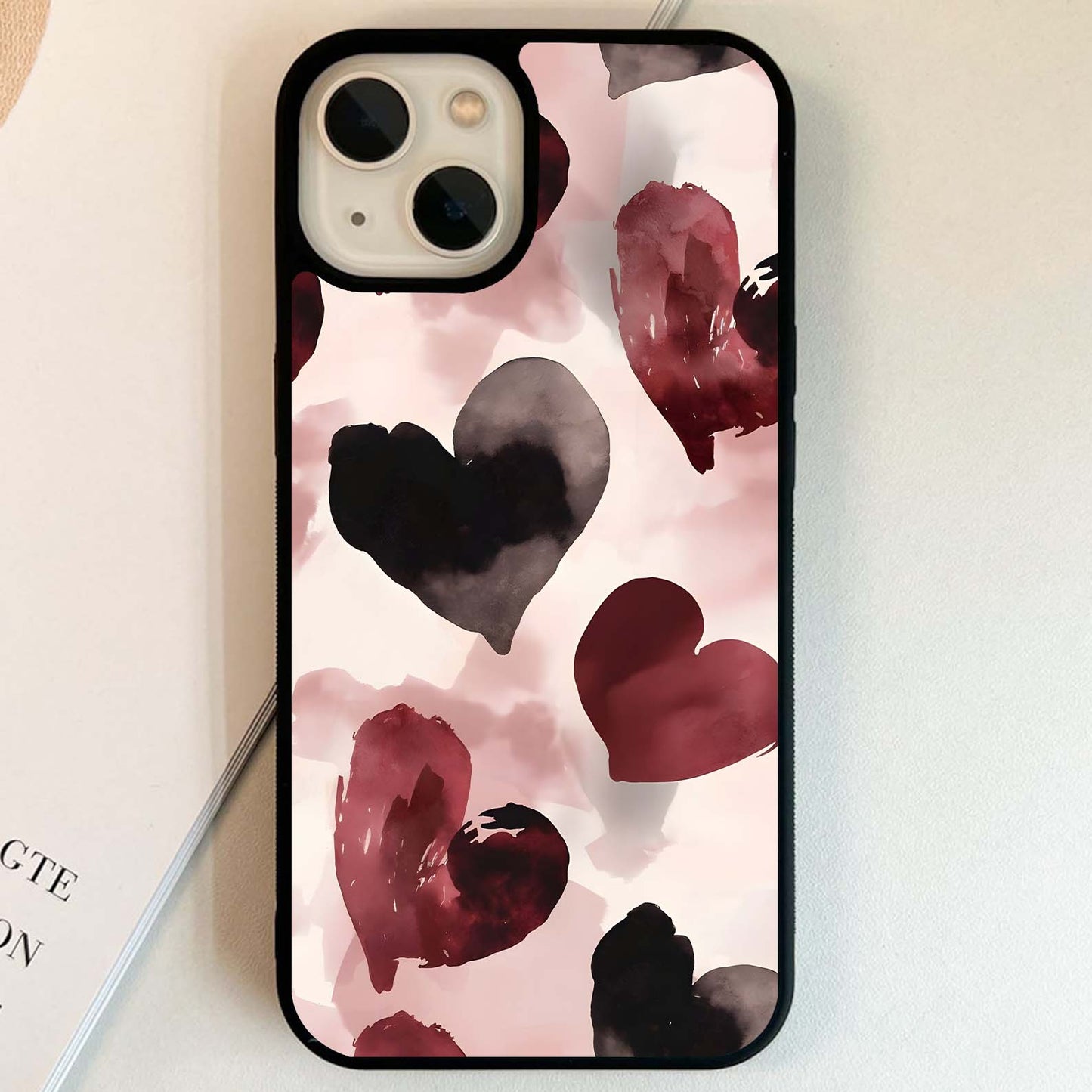 Soft Broken Hearts Glass Case