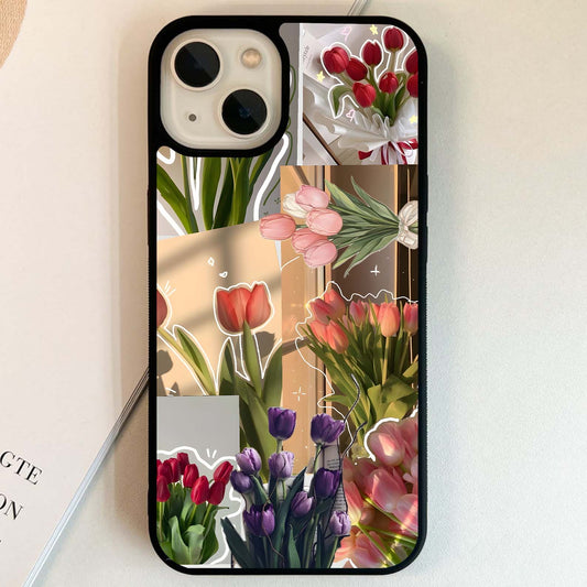 Tulip Love Aesthetic Glass Case