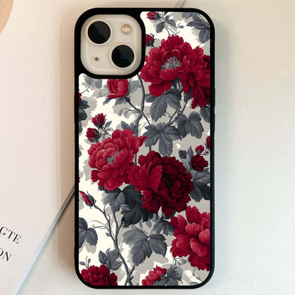 Velvet Peony Garden Glass Case