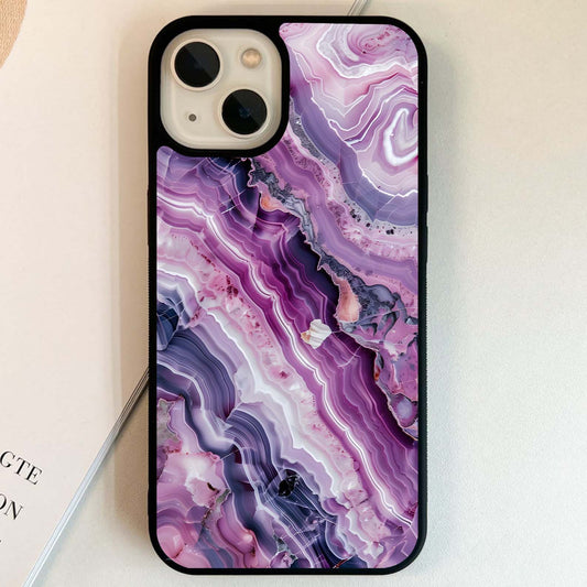 Violet Crystal Marble Glass Case