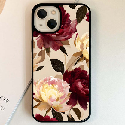 Wine Rose Vintage Glass Case