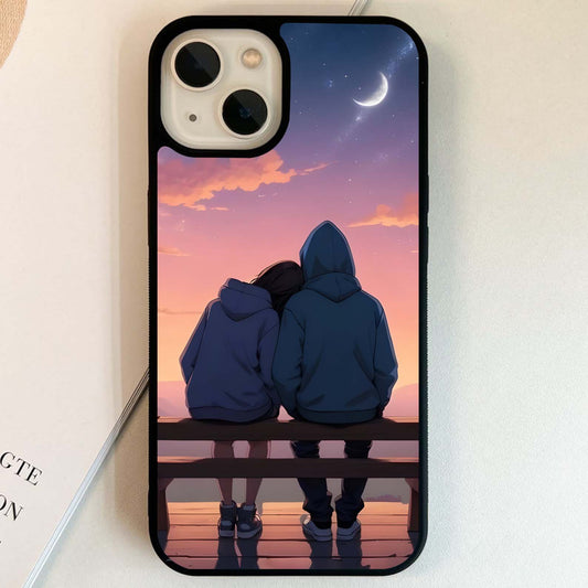 Soft Pastel Couple Glass Case
