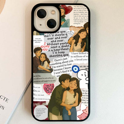 Love Quotes Collage Glass Case