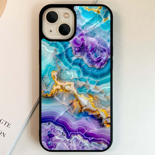 Oceanic Amethyst Marble Glass Case