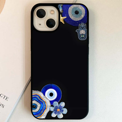 Aesthetic Blue Evil Eye Glass Case