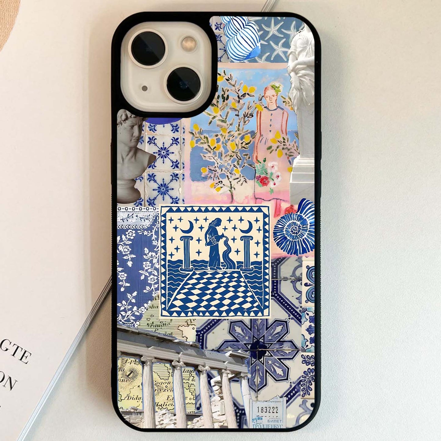 Aesthetic Evil Eye Scenery Glass Case