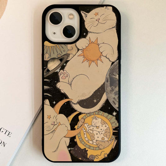 Cosmic Cat Charm Glass Case