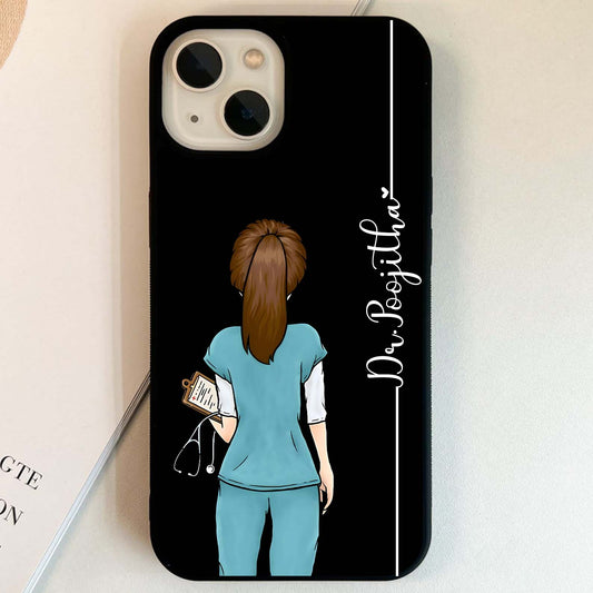 Doctor Pattern Custom Name Glass Case