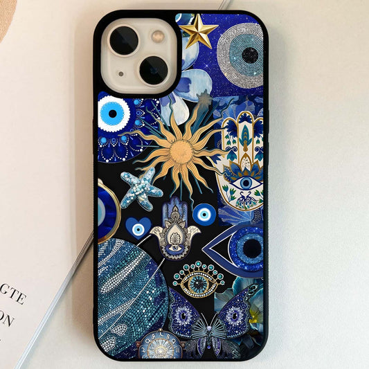 Evil Eye Charm Mix Glass Case