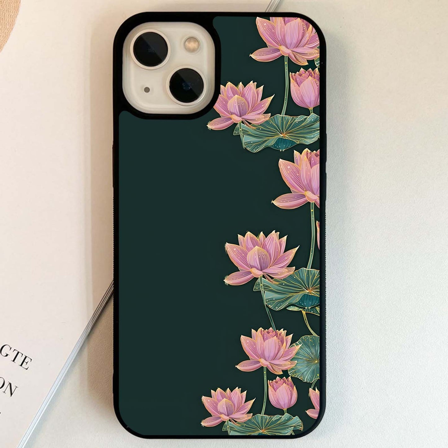 Lotus Bloom Serenity Glass Case