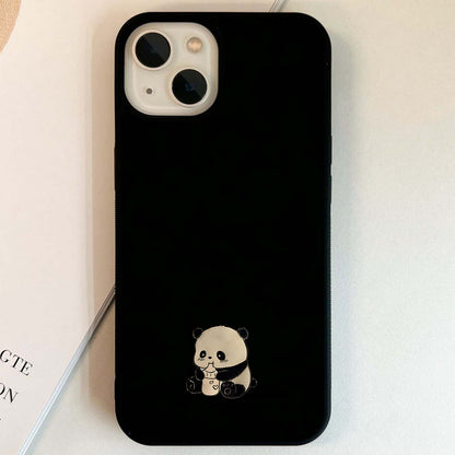 Midnight Panda Love Glass Case