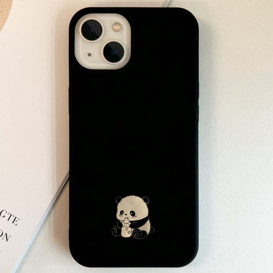 Midnight Panda Love Glass Case