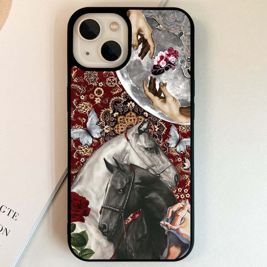 Moonlit Royal Stallion Glass Case