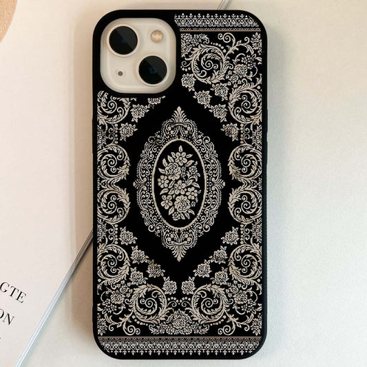 Noir Bloom Elegance Glass Case