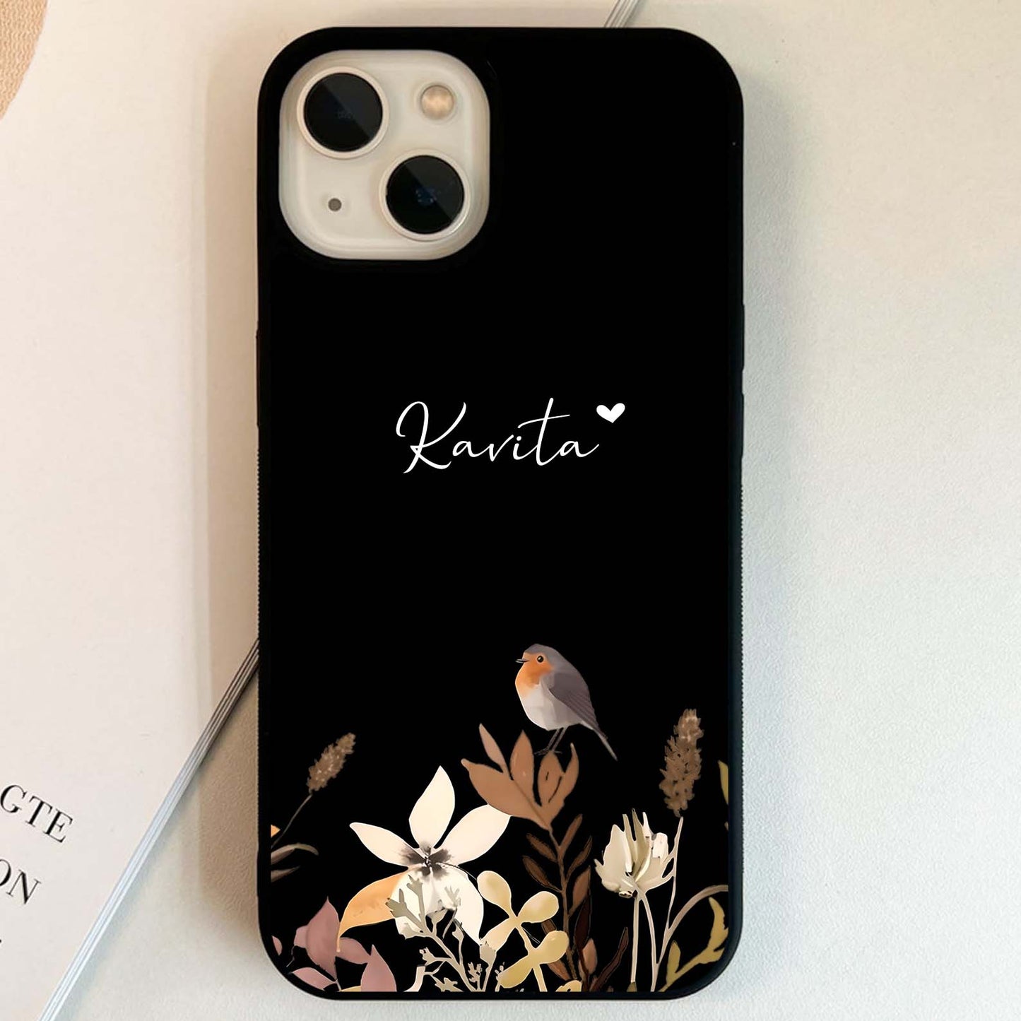 Quiet Garden Tune  With Custom Name Glass Case