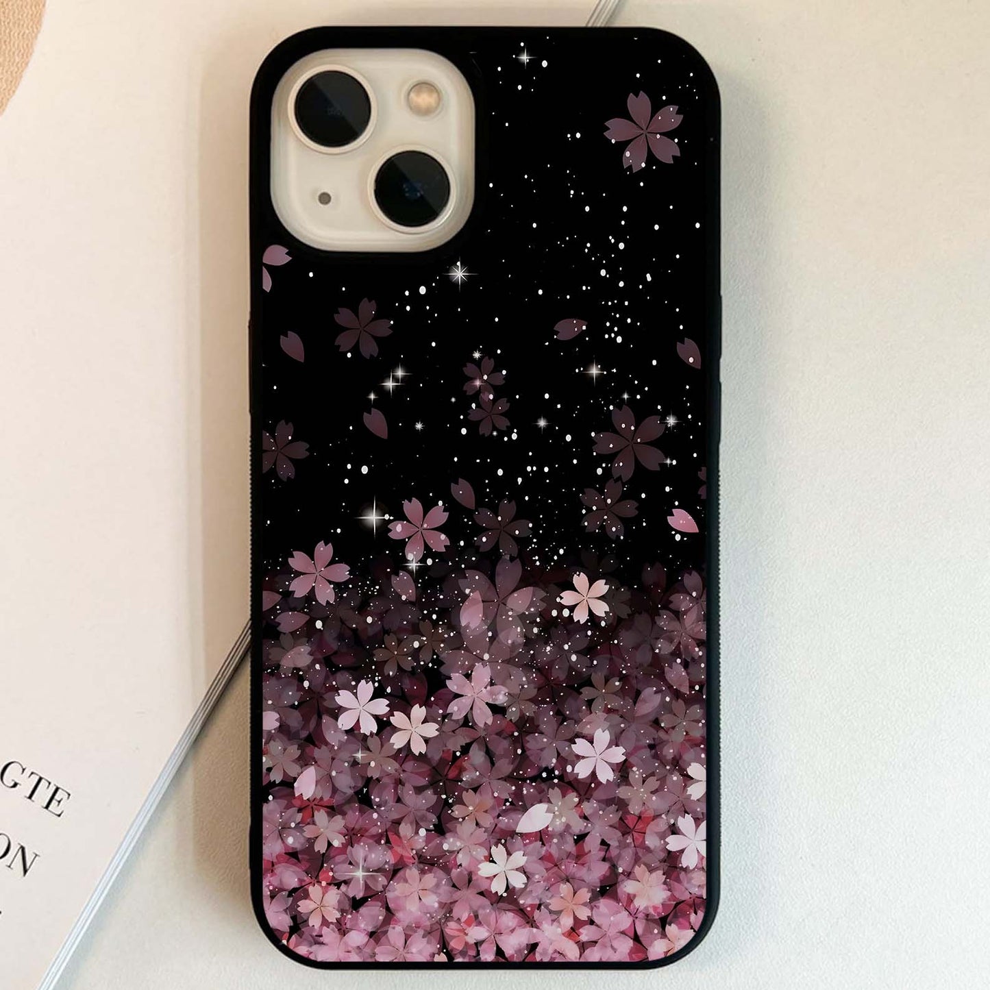 Small Starry Flowers Glass Case