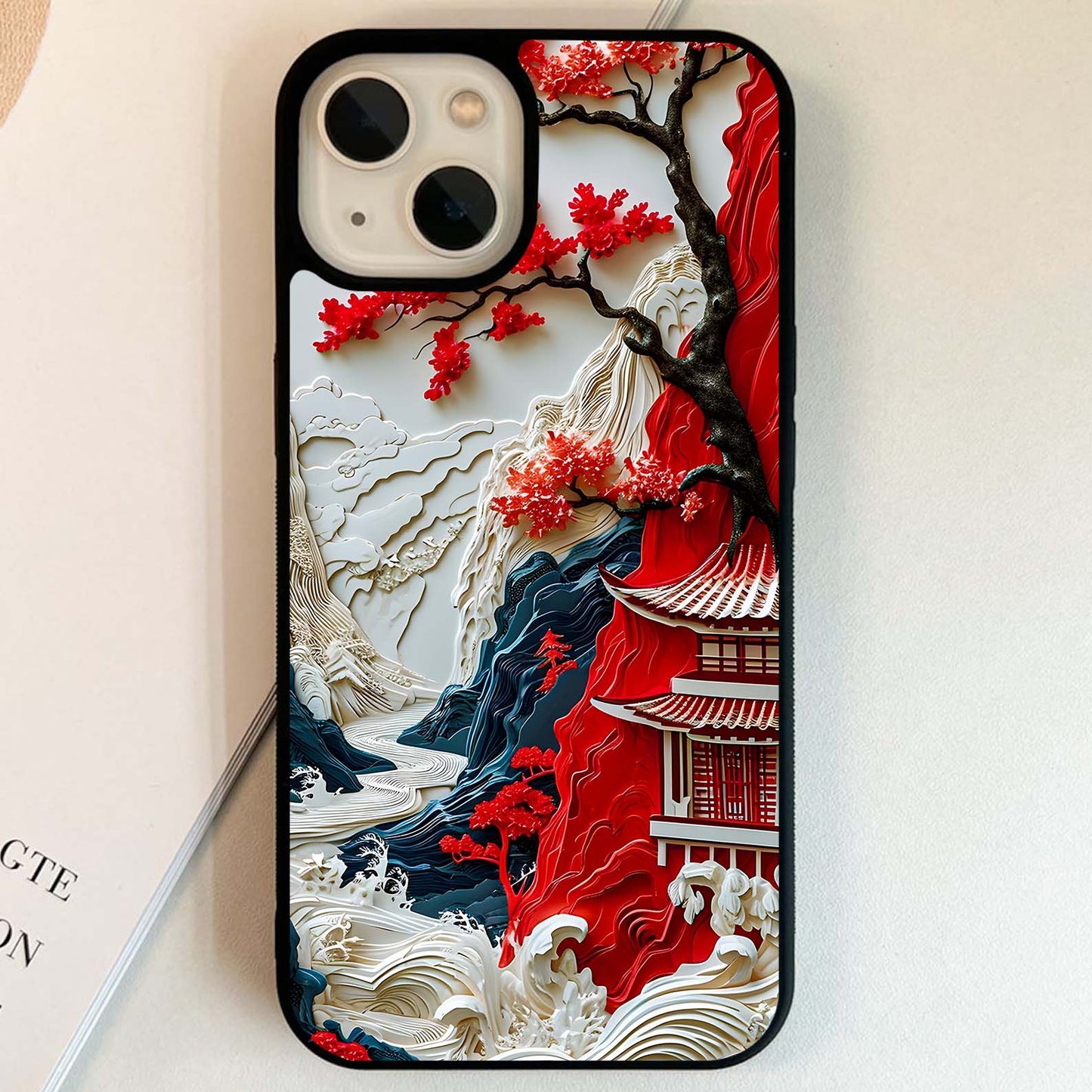 Whispers of Sakura Waves Glass Case