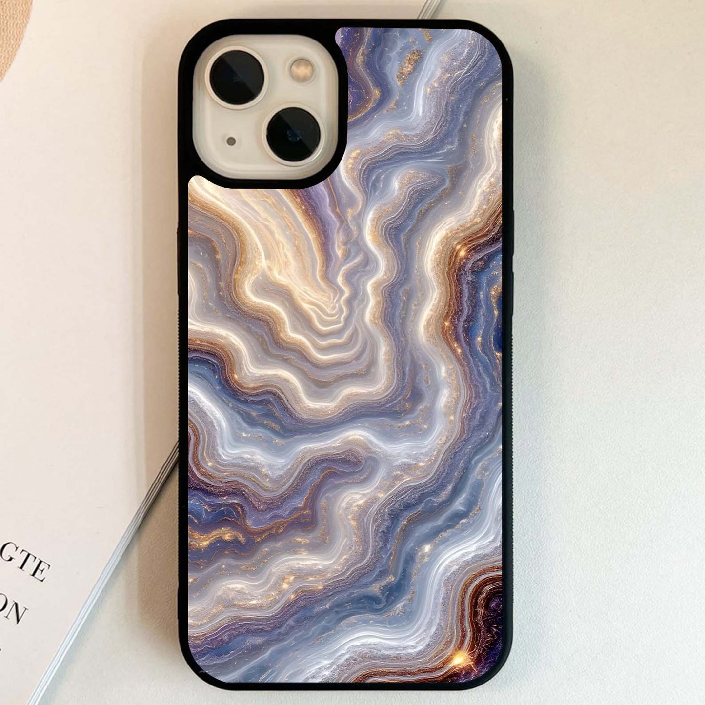 Celestial Marble Waves Glass Case