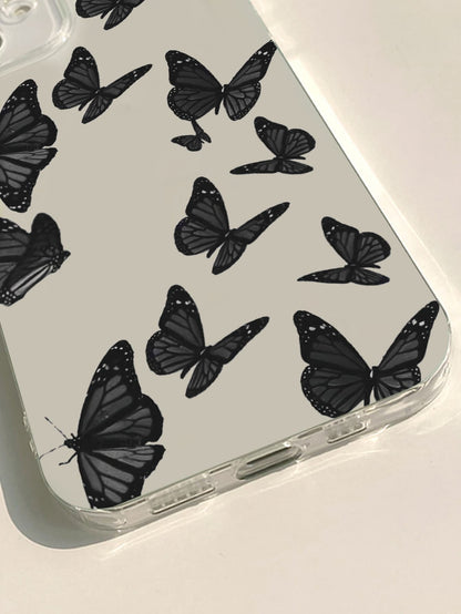 Cute Butterfly Pattern V2 Clear Silicon Case Cover