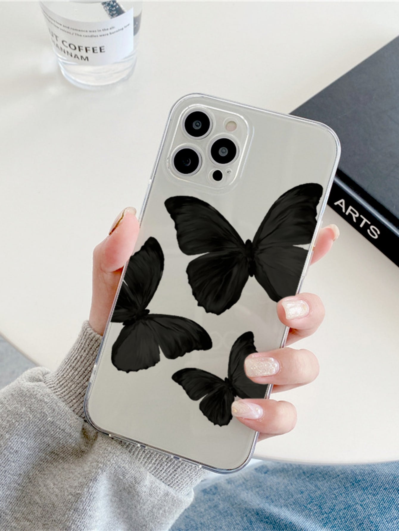 Cute Butterfly Pattern V2 Clear Silicon Case Cover