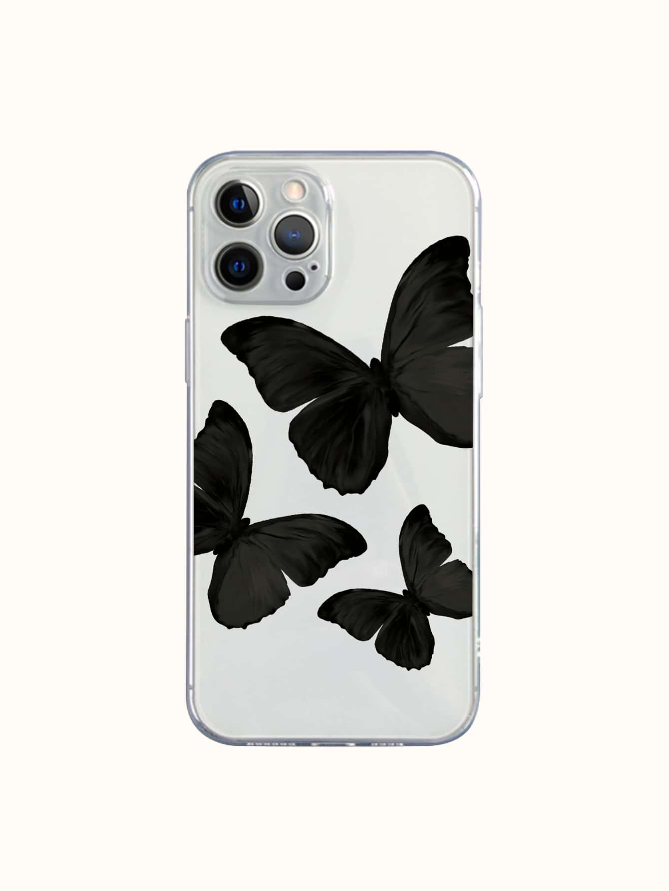 Cute Butterfly Pattern V2 Clear Silicon Case Cover