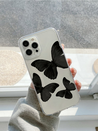 Cute Butterfly Pattern V2 Clear Silicon Case Cover