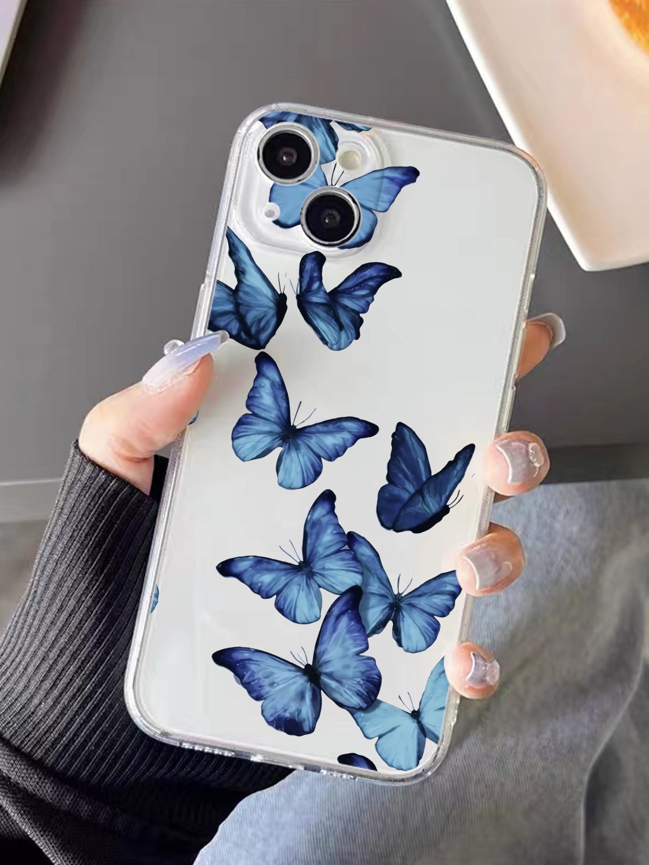 Cute Butterfly Pattern V2 Clear Silicon Case Cover