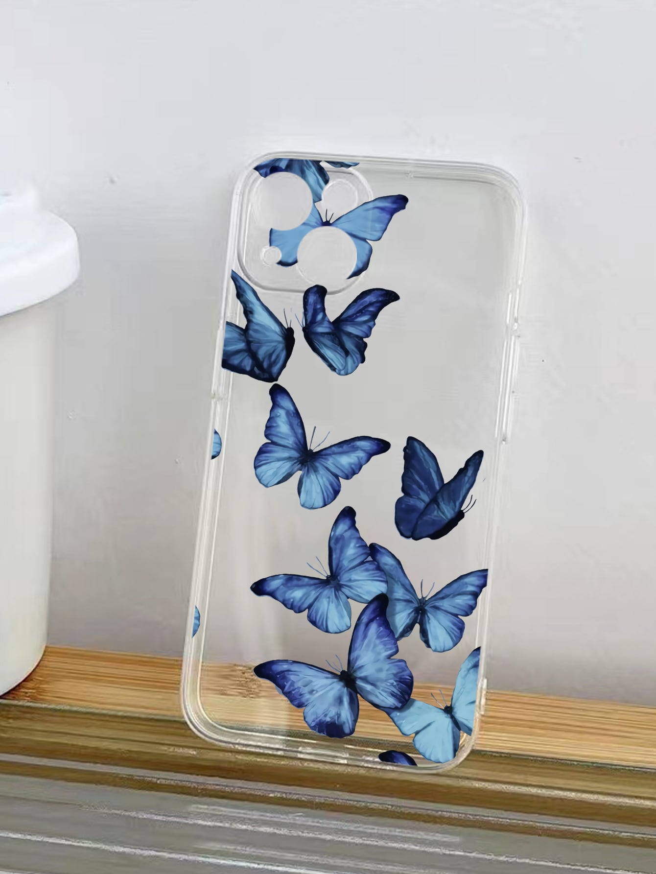 Cute Butterfly Pattern V2 Clear Silicon Case Cover