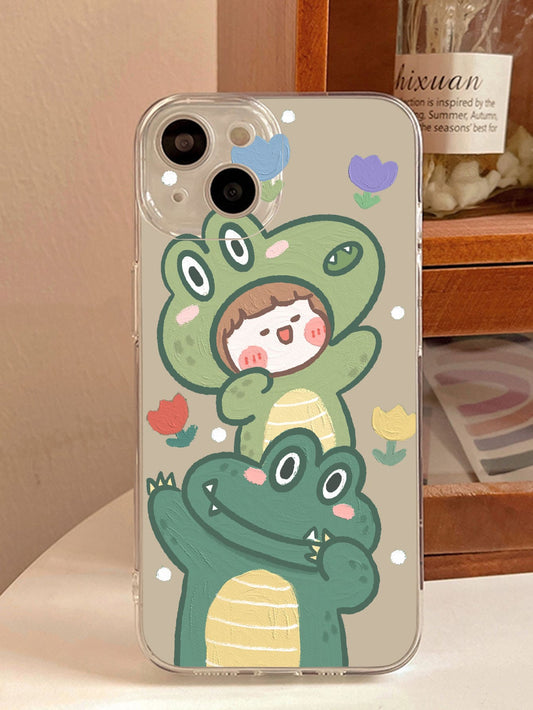 Cute Dragon Design Clear Silicon Case Cover