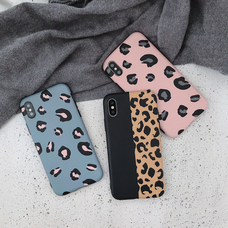 Leopard Pattern in Three Styles Slim Case Cover With Same Design Holder