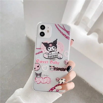 Kuromi Funny Cartoon Clear Silicon Case Cover