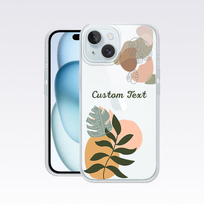 Abstract Flower Design-4 Custom Name Clear Silicon Cover