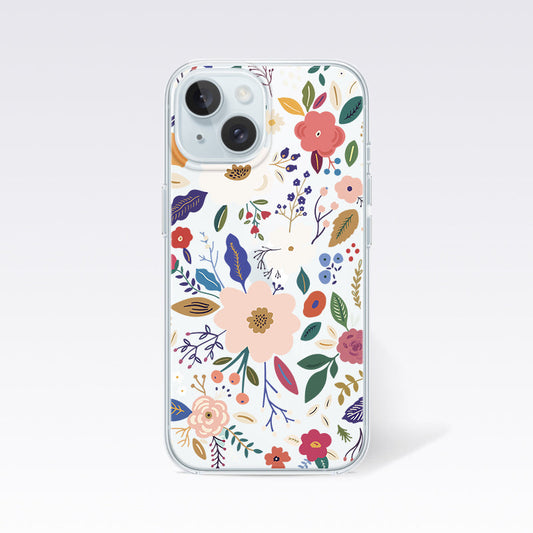 Amazing Multiple Flower Clear Silicon Cover