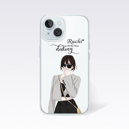 Boss of Own Destiny Girl Clear Silicon Cover