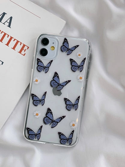 Cute Butterfly Pattern V1 Clear Silicon Case Cover