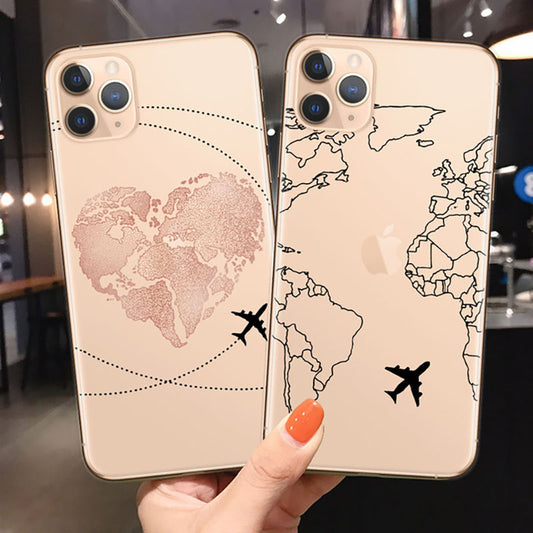 Word Map Travel Together Clear Silicon Case Cover