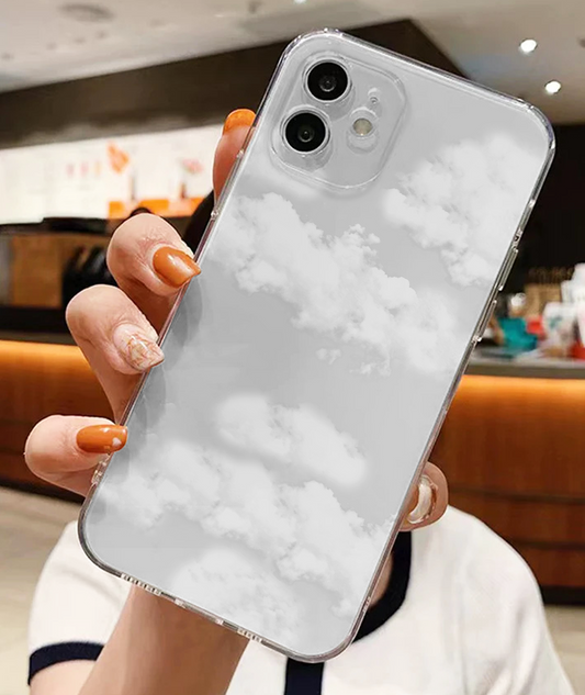 Cloud Pattern Soft Clear Silicon Case Cover
