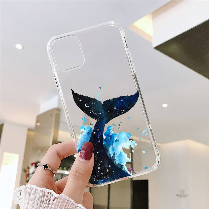 Cute Dolphin Clear Silicon Case Cover