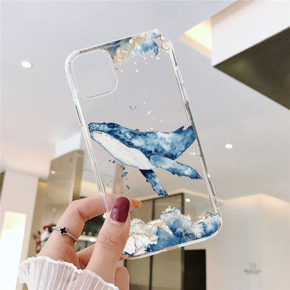 Cute Dolphin Clear Silicon Case Cover