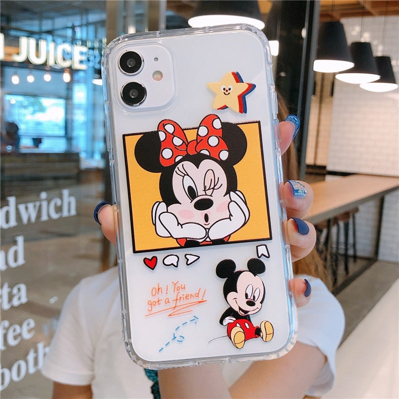 Mickey and Minnie Clear Silicon Case Cover