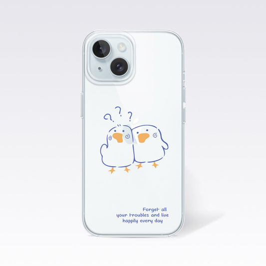 Cute Duck Forget-1 Clear Silicon Cover