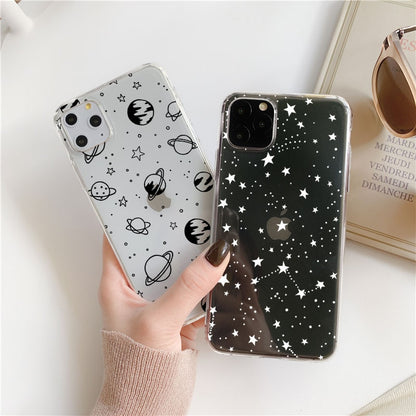 Space Planet/ Stars Soft Clear Silicon Case Cover
