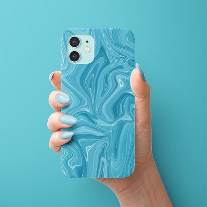 Flowing Blue Marble Affairs Slim Case Cover With Same Design Holder