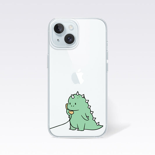 Green Dragon on Phone Clear Silicon Cover