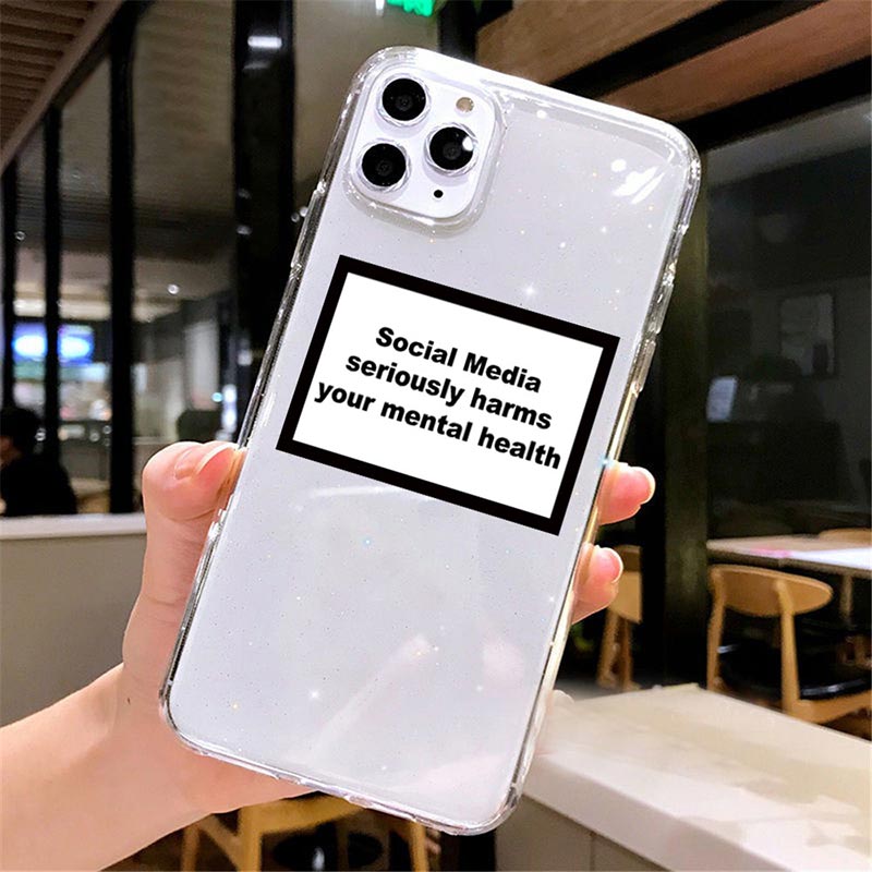 Bold Quotes Social Media/Relationship Clear Silicon Case Cover