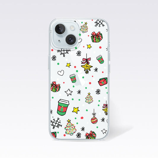 Holiday pattern Clear Silicon Cover