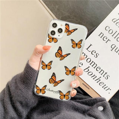 Cute Butterfly Pattern V1 Clear Silicon Case Cover