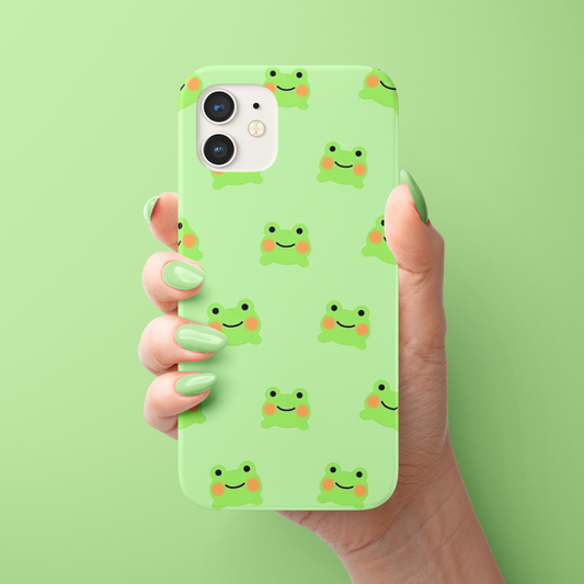 Cute Little Frog Slim Case Cover With Same Design Holder