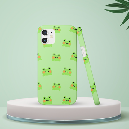 Cute Little Frog Slim Case Cover With Same Design Holder