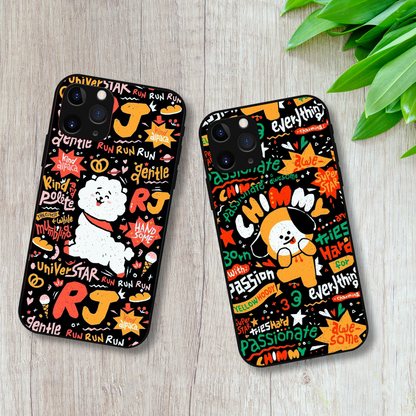 BT21 Toon Amazing Glass Case Phone Villa